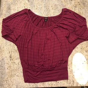 Bebe 2B Cold Shoulder 3/4 Sleeve Top - Purple